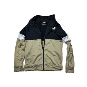 Puma Boys Youth Size 6 Track Jacket Brown Black